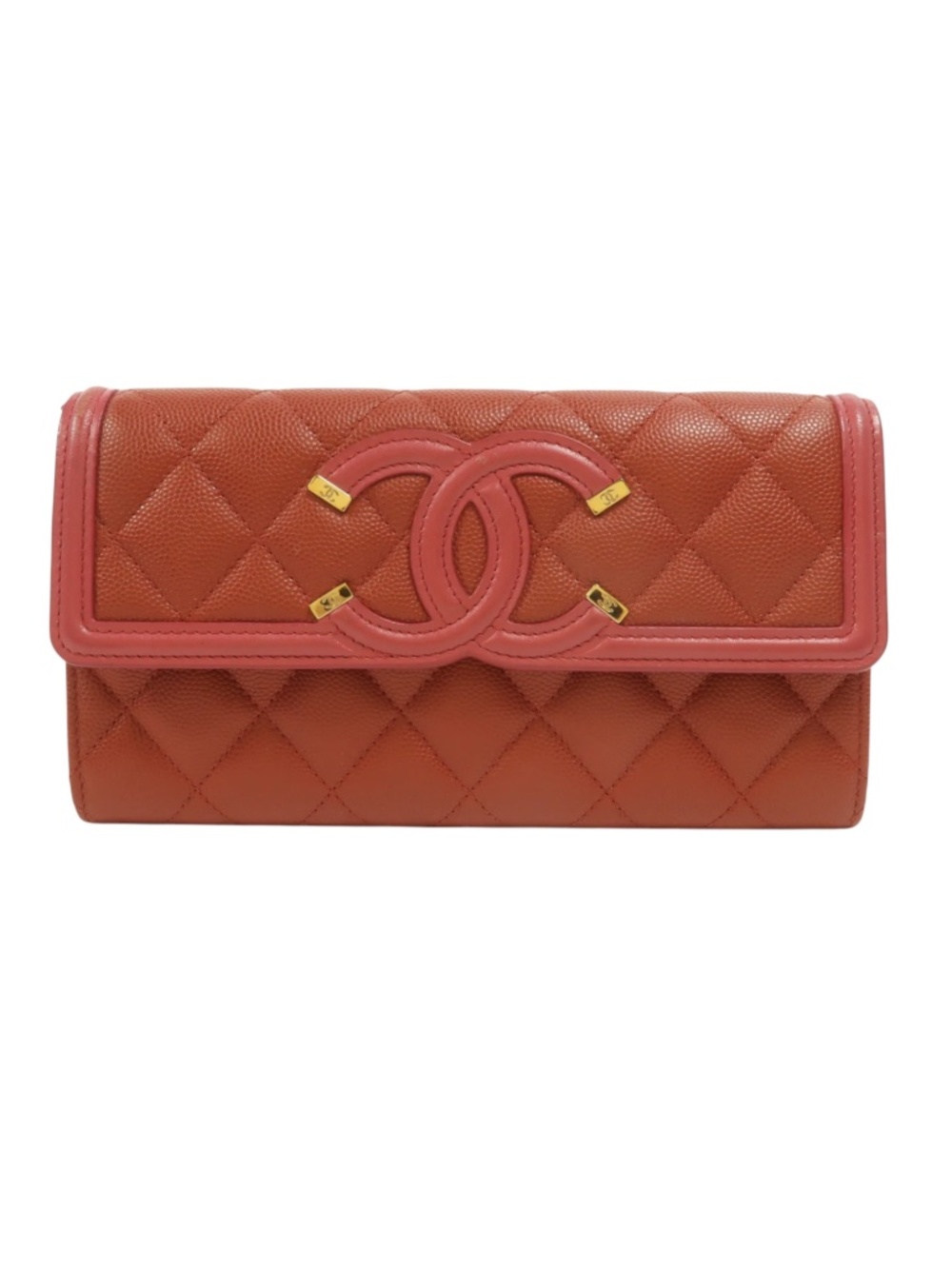 Chanel CC Filigree Flap Caviar Wallet